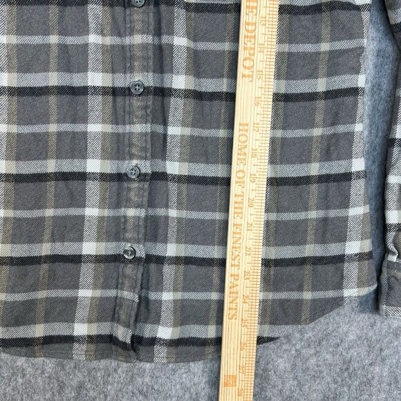 Patagonia Long Sleeve Organic Cotton Flannel Shirt Women's M Gray Plaid - Picture 6 of 11